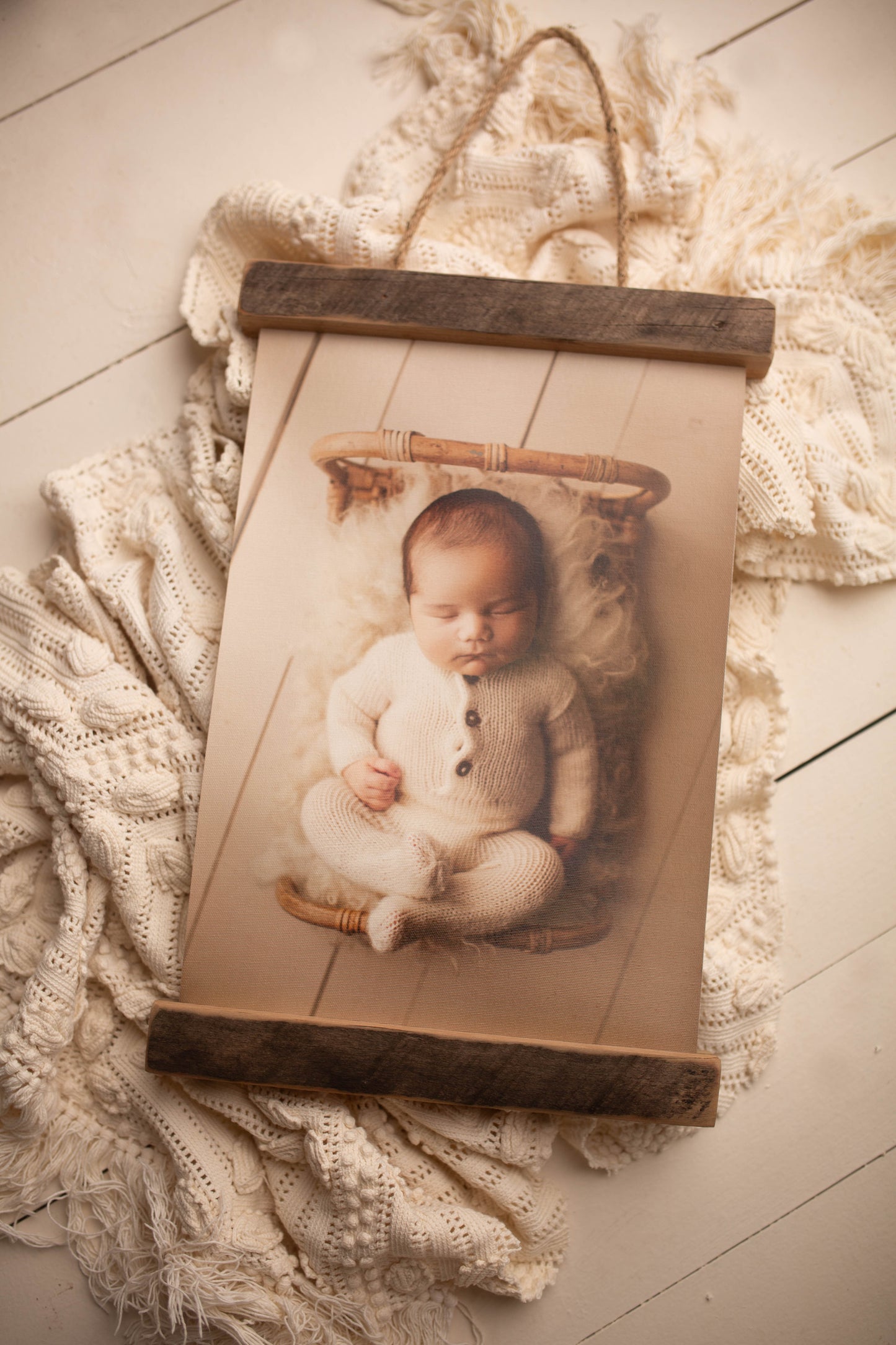 12"x16" Hanging Canvas - Natural Barn Wood