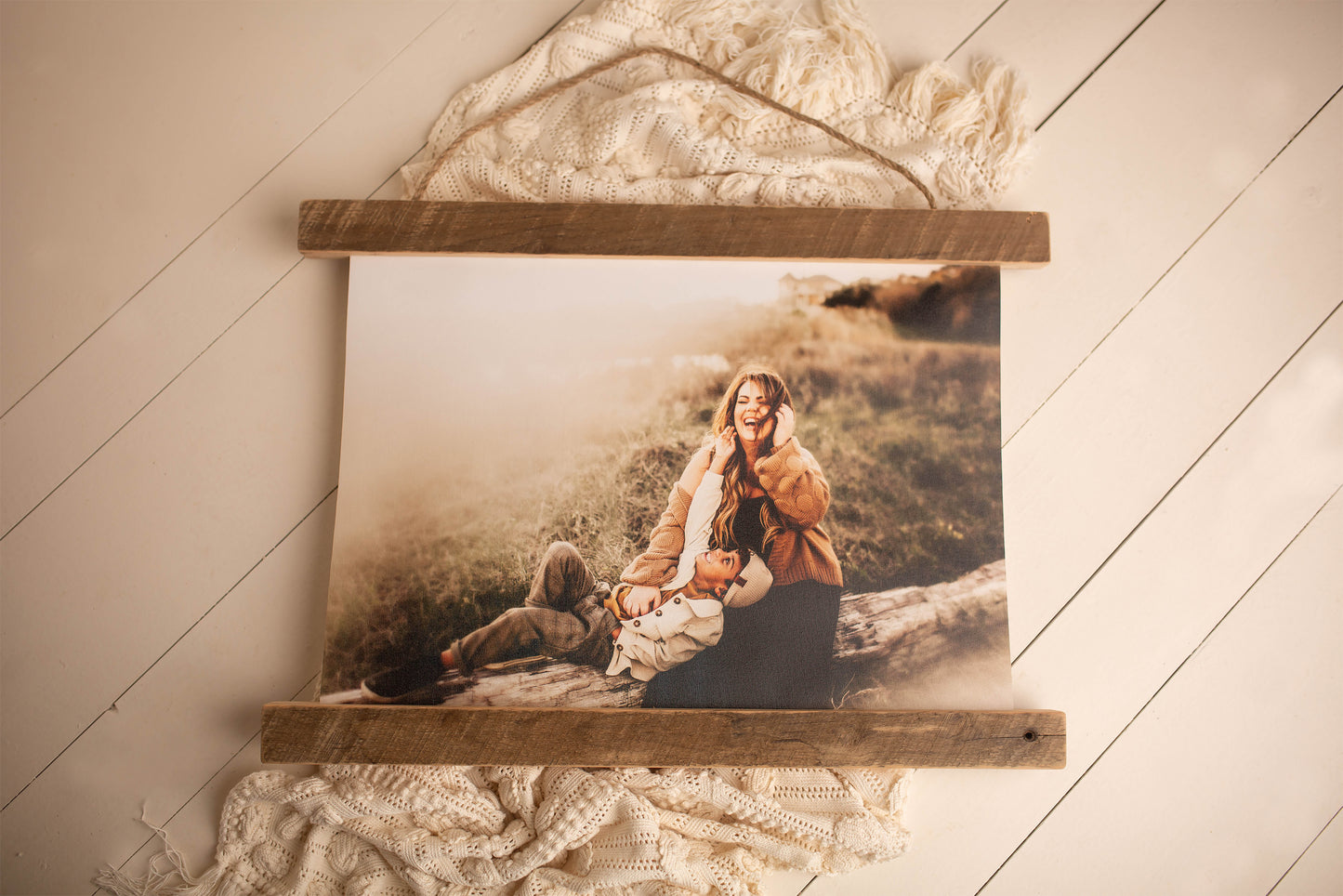 16"x24" Hanging Canvas - Natural Barn Wood