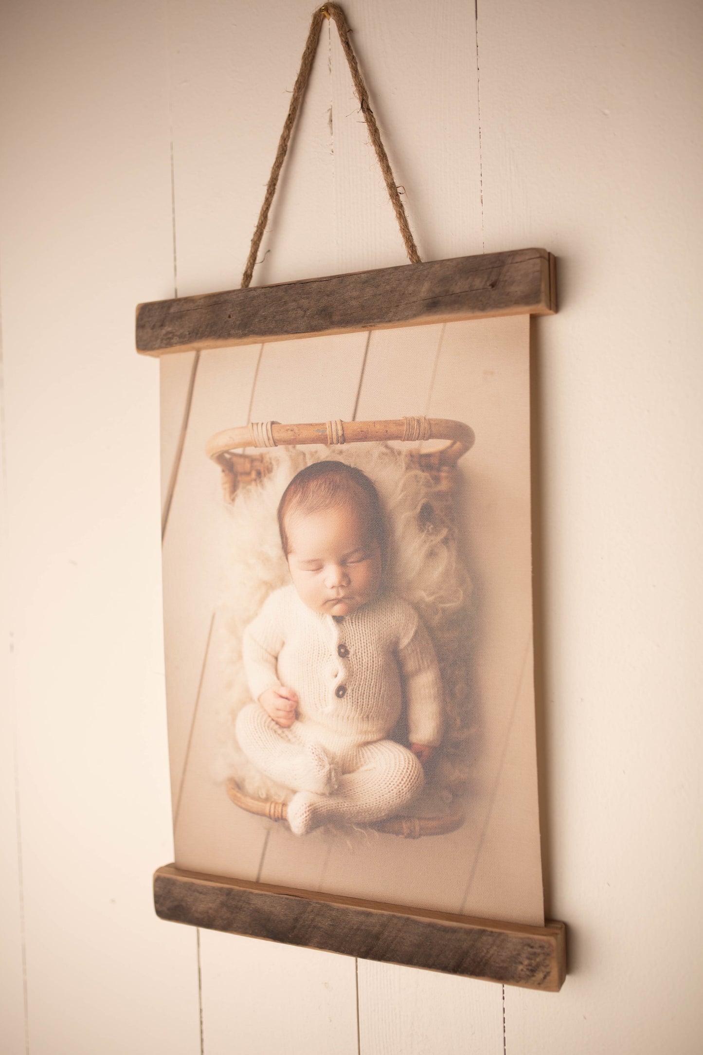 12"x16" Hanging Canvas - Natural Barn Wood