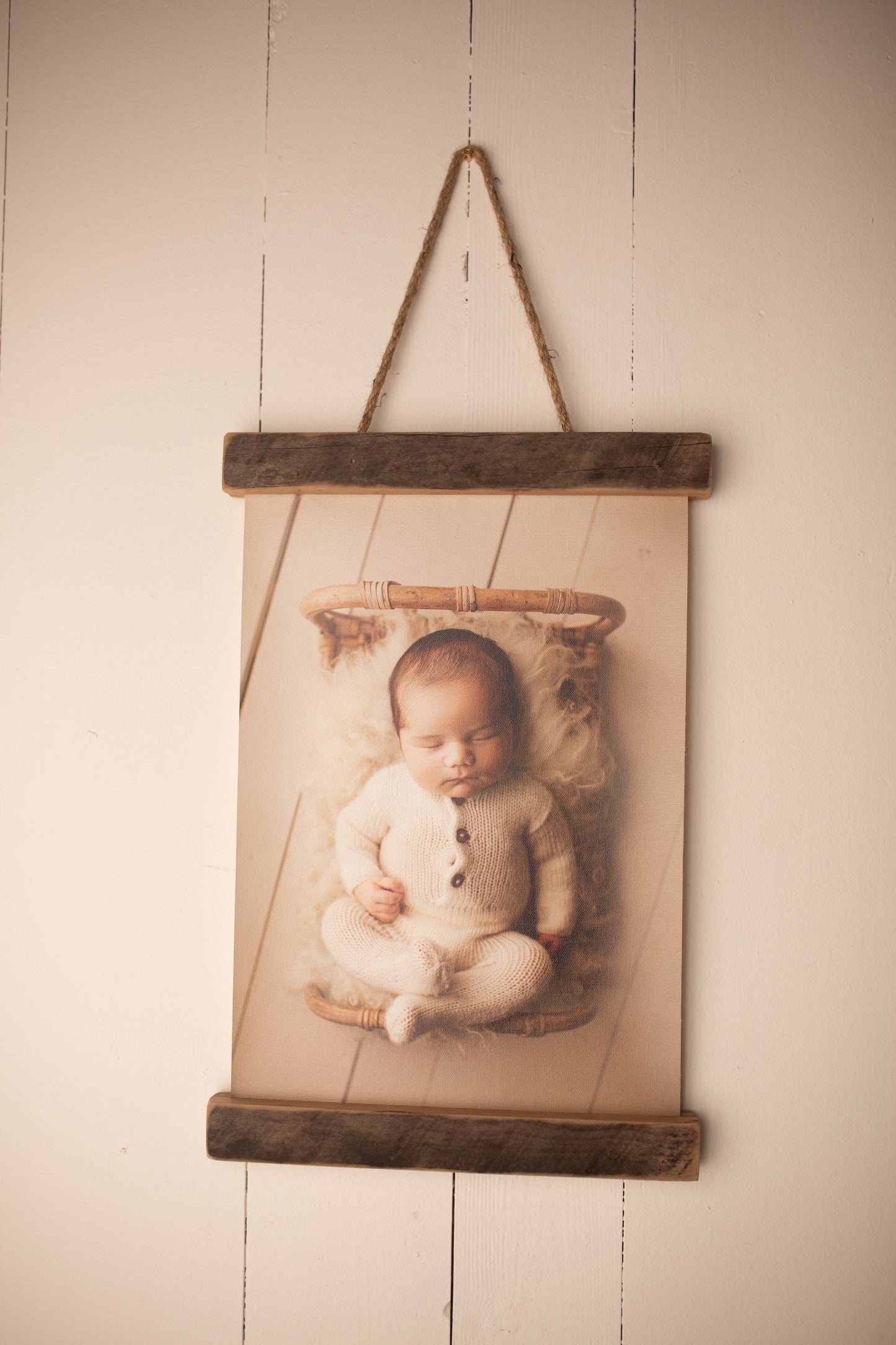 12"x16" Hanging Canvas - Natural Barn Wood