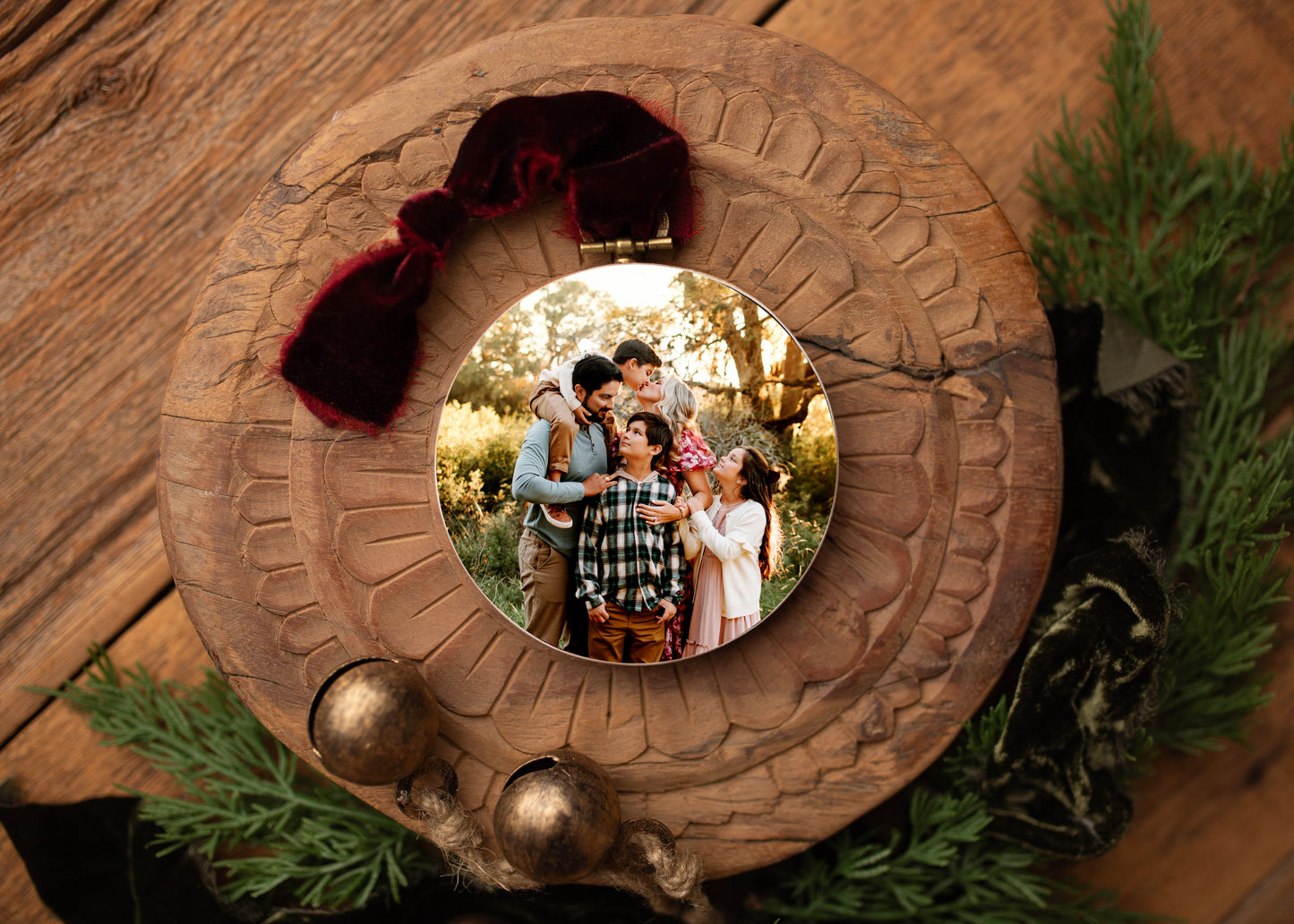 Ornament - 4" Round Wooden Block